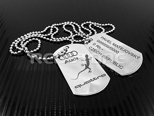 Vojenské známky AUDI QUATTRO